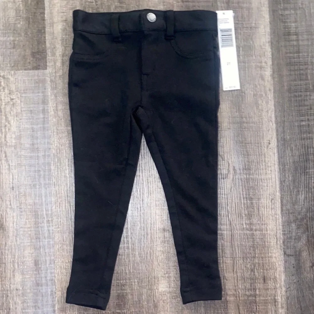New Baby & Toddler Girls Size 2T DKNY Black Stretch Jeggings Leggings